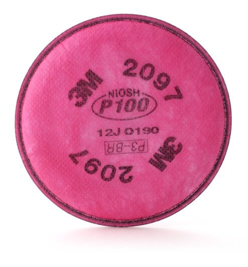 3M™ Particulate Filter 2097/07184(AAD), P100, with Nuisance Level Organic Vapor Relief #70070710945